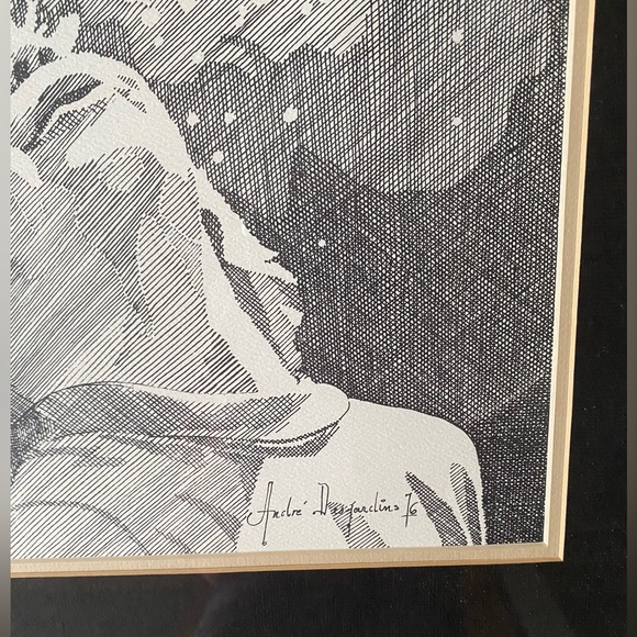 Andre Desjardins “Childlike Wonder” Original Pen and Ink Drawing c.1976 - Picture 4 of 7